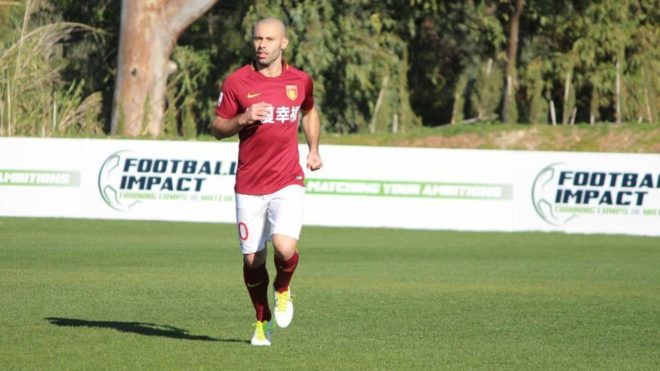 Javier Mascherano anotó su primer gol en China Javier Mascherano anotó su primer gol en China