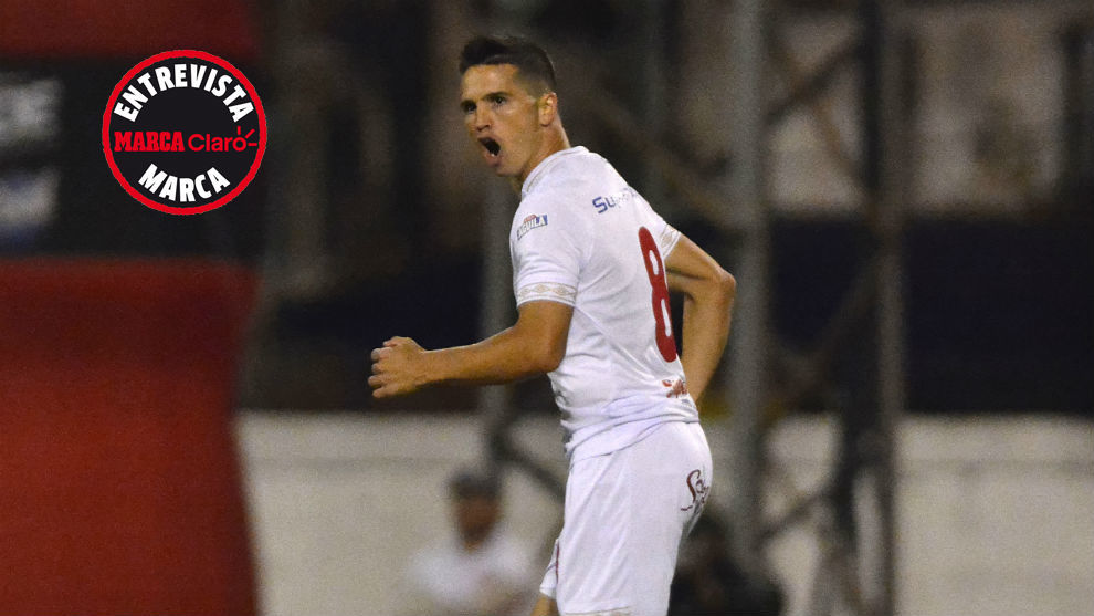 Su grito de gol. Ya lleva dos contra Envigado.