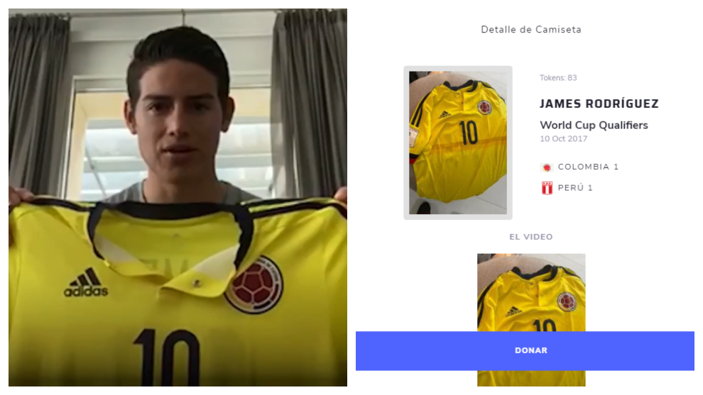 Selección Colombia: James dona la camiseta con la que hizo el gol de la clasificación a Rusia 1