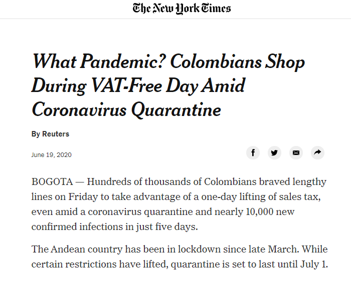 Coronavirus En Colombia Resumen De Las Noticias Contagios Y Muertos De Covid 19 Durante El De Junio Marca Claro Colombia