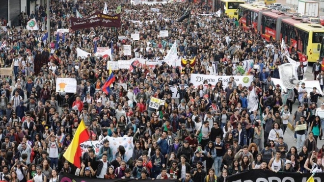 Marchas en Bogotá hoy Este es el recorrido de las protestas de este 21