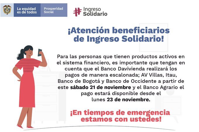 Ingreso Solidario Como Consultar Si Soy Beneficiario Y Que Dia Llega El Pago De Diciembre 2020 Marca Claro Colombia