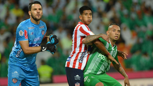 Jarlan, durante un partido contra Junior. Jarlan, durante un partido contra Junior.