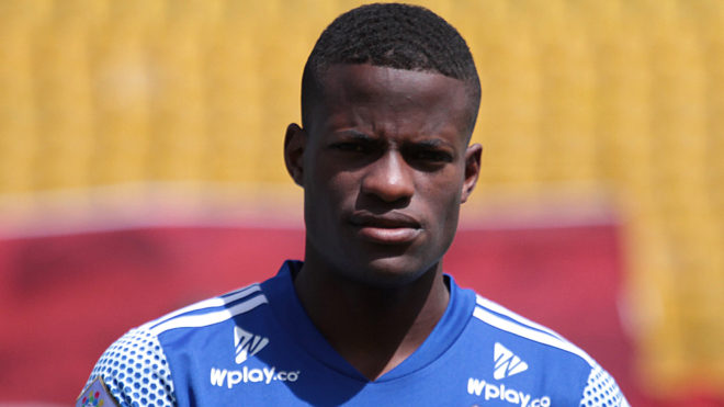 Felipe Román, durante un encuentro con Millonarios.