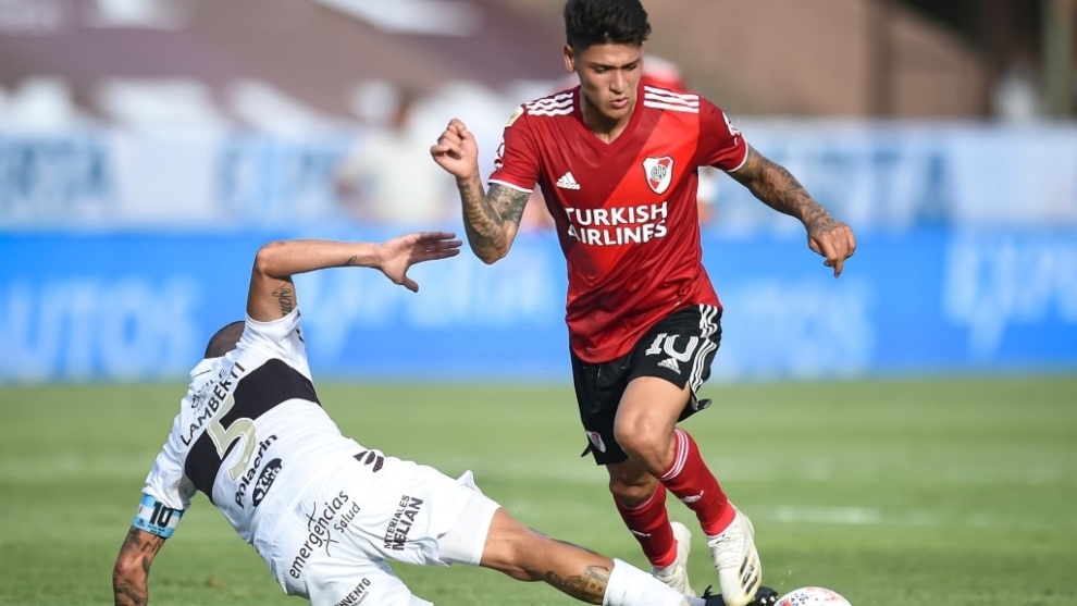 Jorge Carrascal, en un partido de River Plate.