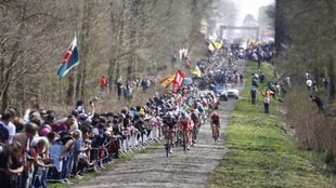Una imagen de la París-Roubaix.