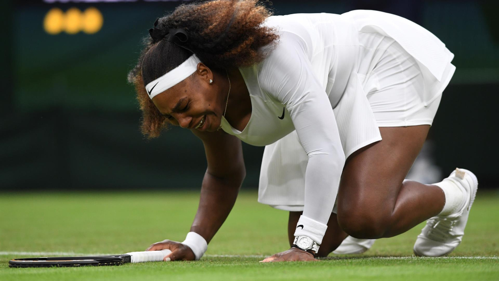Serena Williams, lesionada.