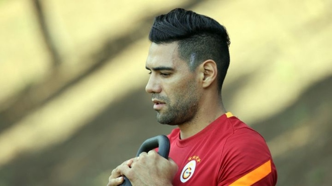 Falcao García, entrenando con el Galatasaray.