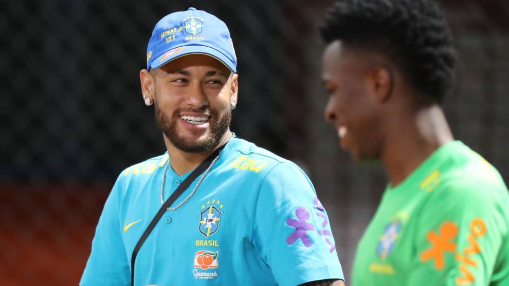Neymar, con la selección de Brasil.