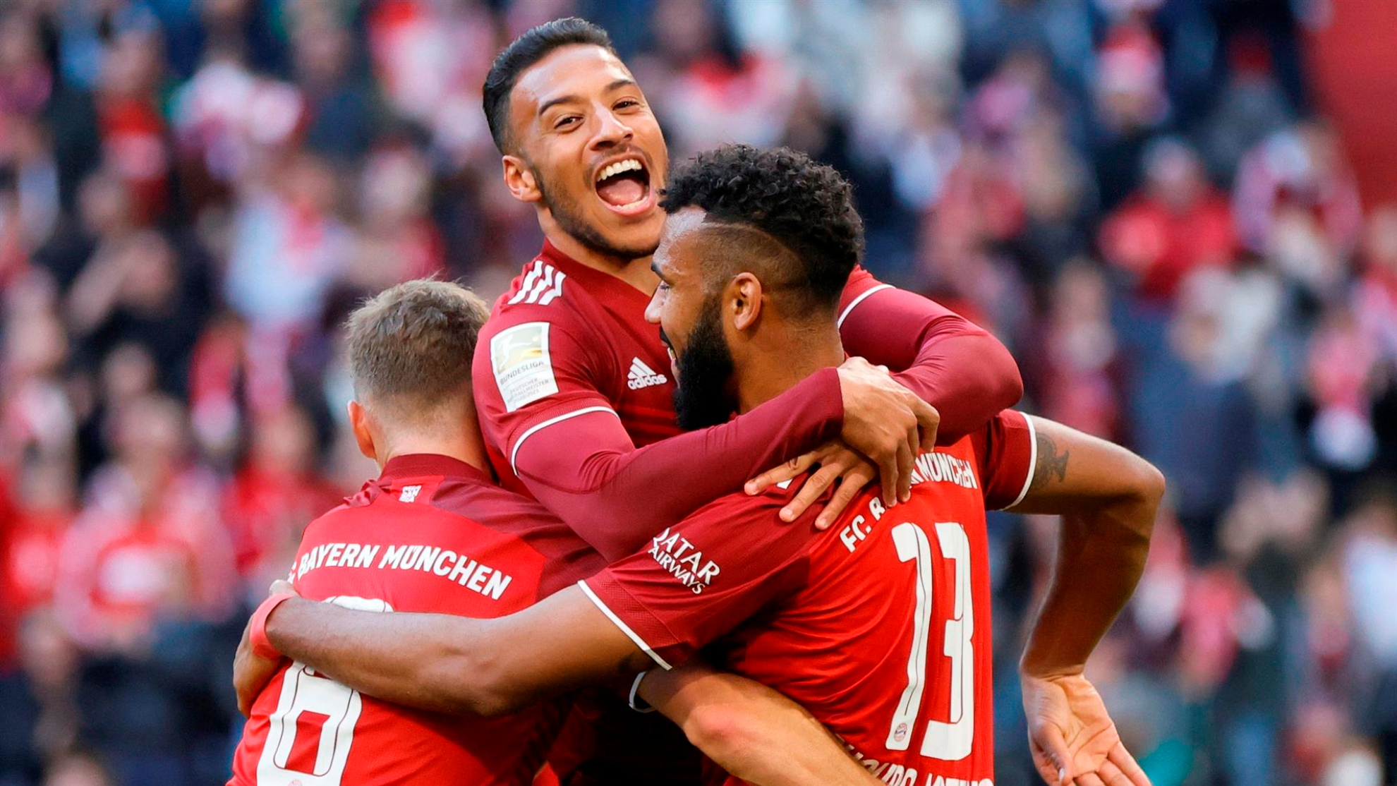 Jugadores del Bayern Múnich celebran un gol.