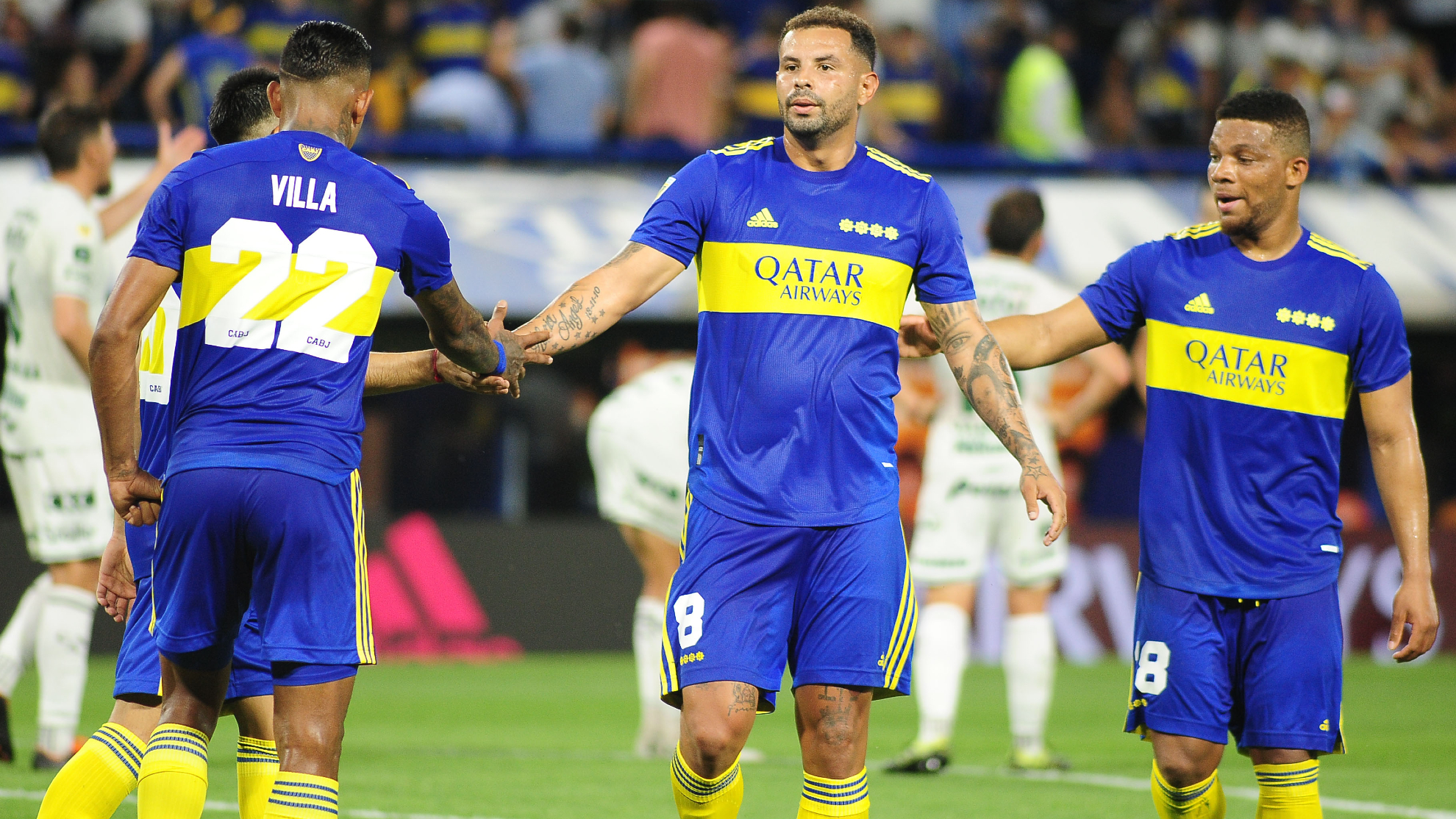 Edwin Cardona, Frank Fabra y Sebastián Villa en la victoria de Boca...