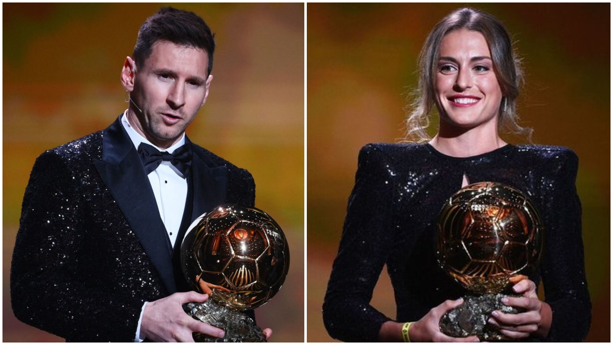 Lionel Messi y Alexia Putellas, ganadores del Balón de Oro 2021.