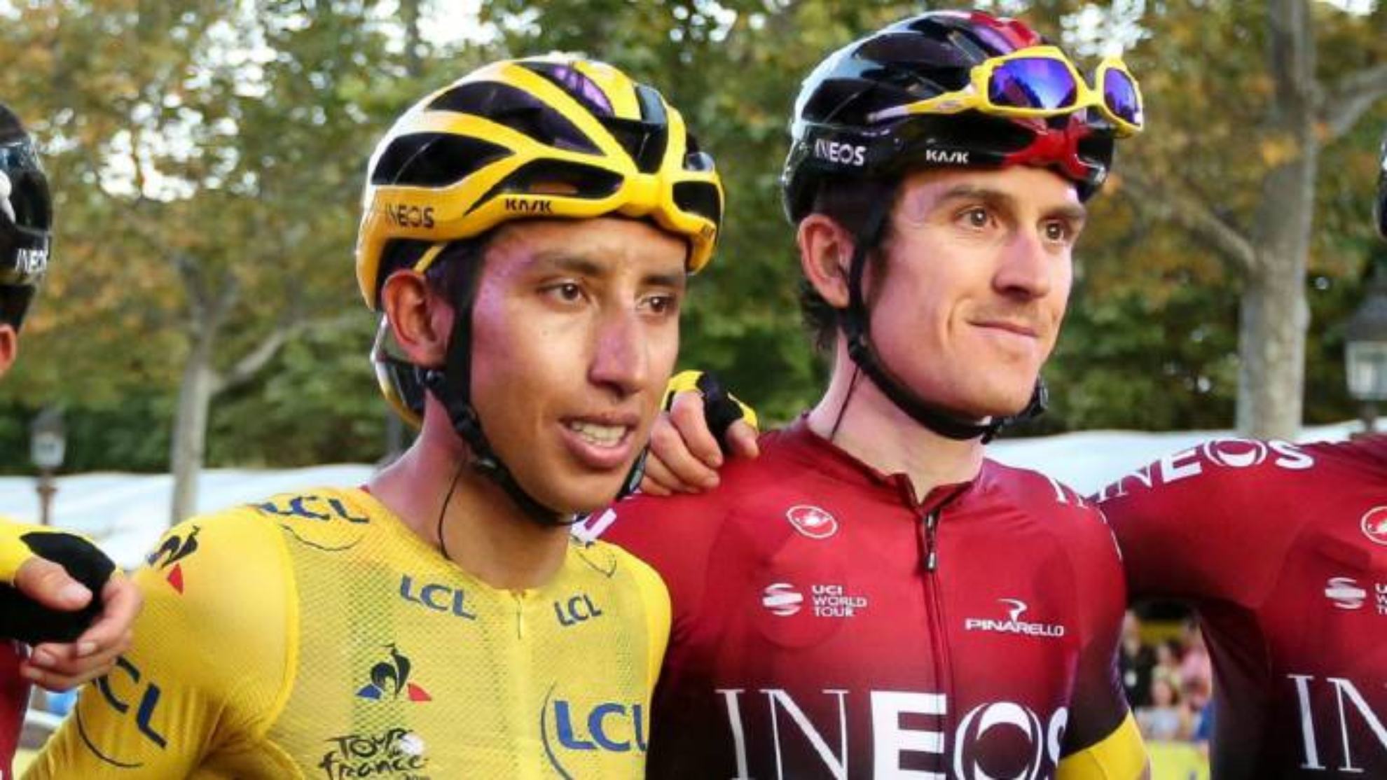 Egan Bernal y Geraint Thomas en el Tour de Francia 2019