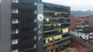 Edificio de la Federación Colombiana de Fútbol y Dimayor en Bogotá.