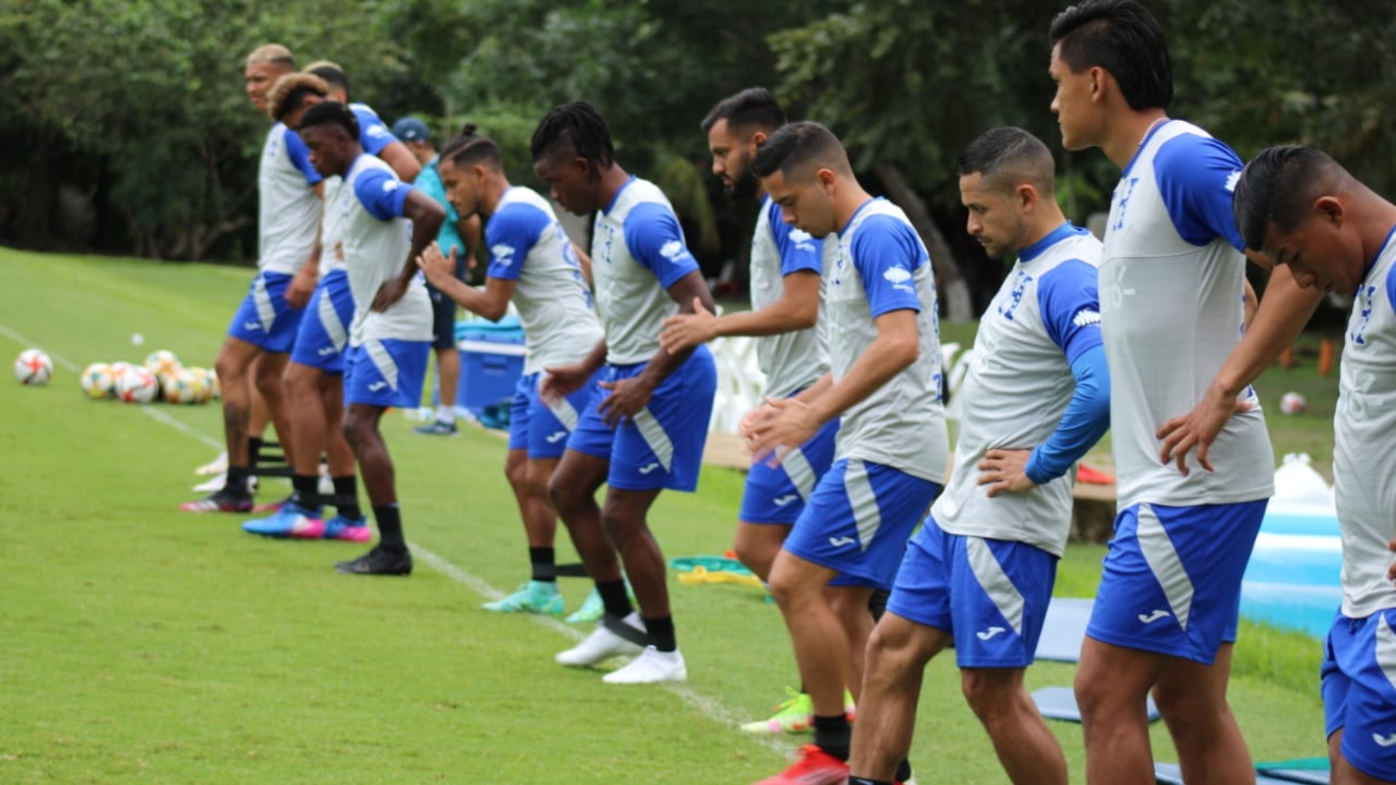 Selección de Honduras, en un entrenamiento.