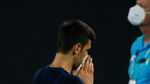 Novak Djokovic, en una práctica.