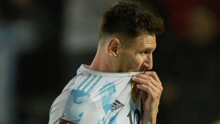 Messi, durante un partido de la Selección Argentina.