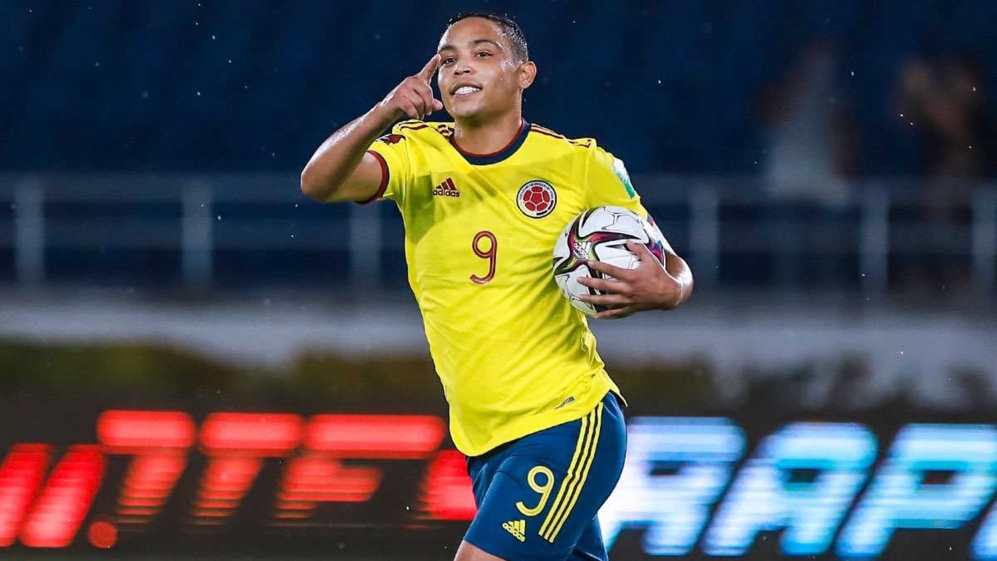 Luis Fernando Muriel, en un partido de la Selección Colombia.