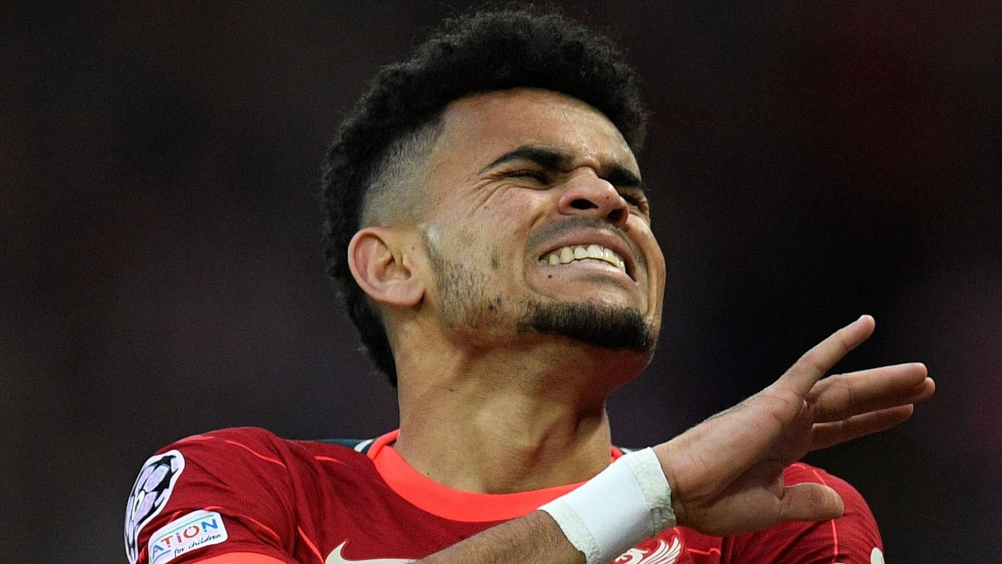 Luis Díaz se lamenta en una acción del juego Liverpool vs....