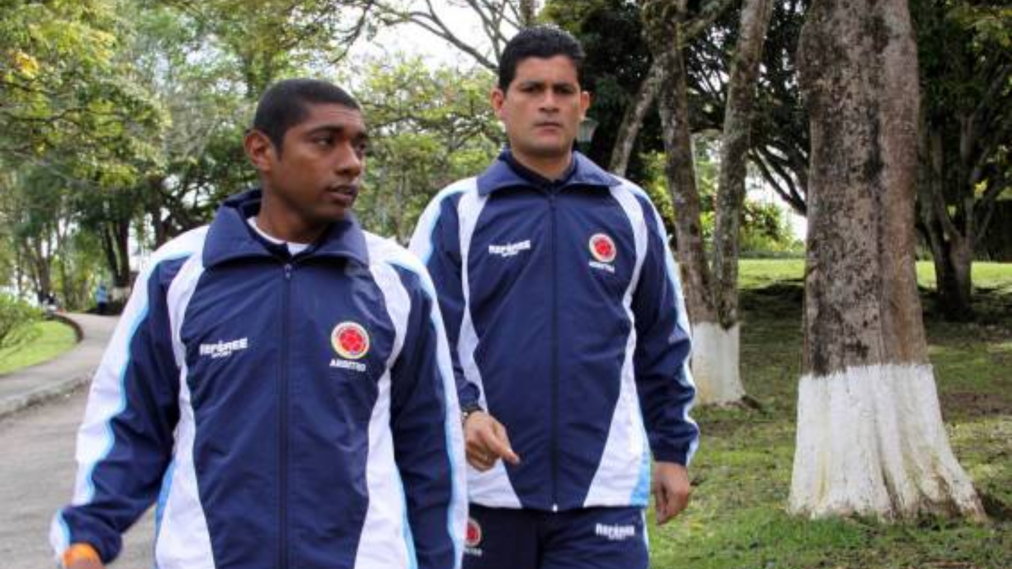 Ímer Machado y Óscar Julián Ruiz, en sus épocas de árbitros.