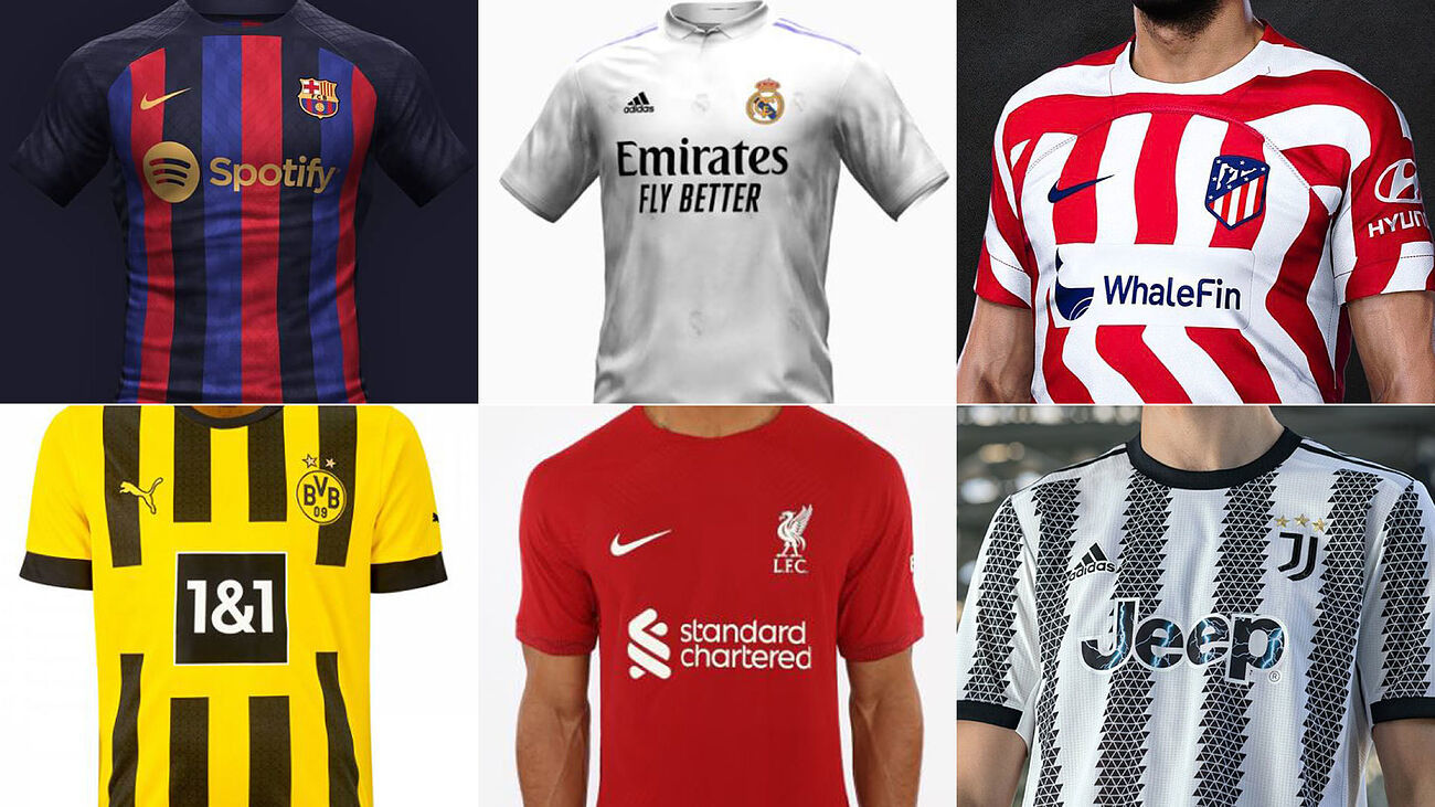 Las nuevas equipaciones (oficiales y filtradas) de los equipos top de Europa la próxima temporada - Descubre todas las camisetas los principales... | MARCA Claro Colombia