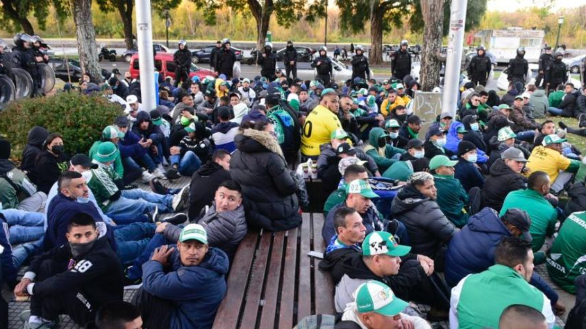 Hinchas del Deportivo Cali, detenidos en Argentina.