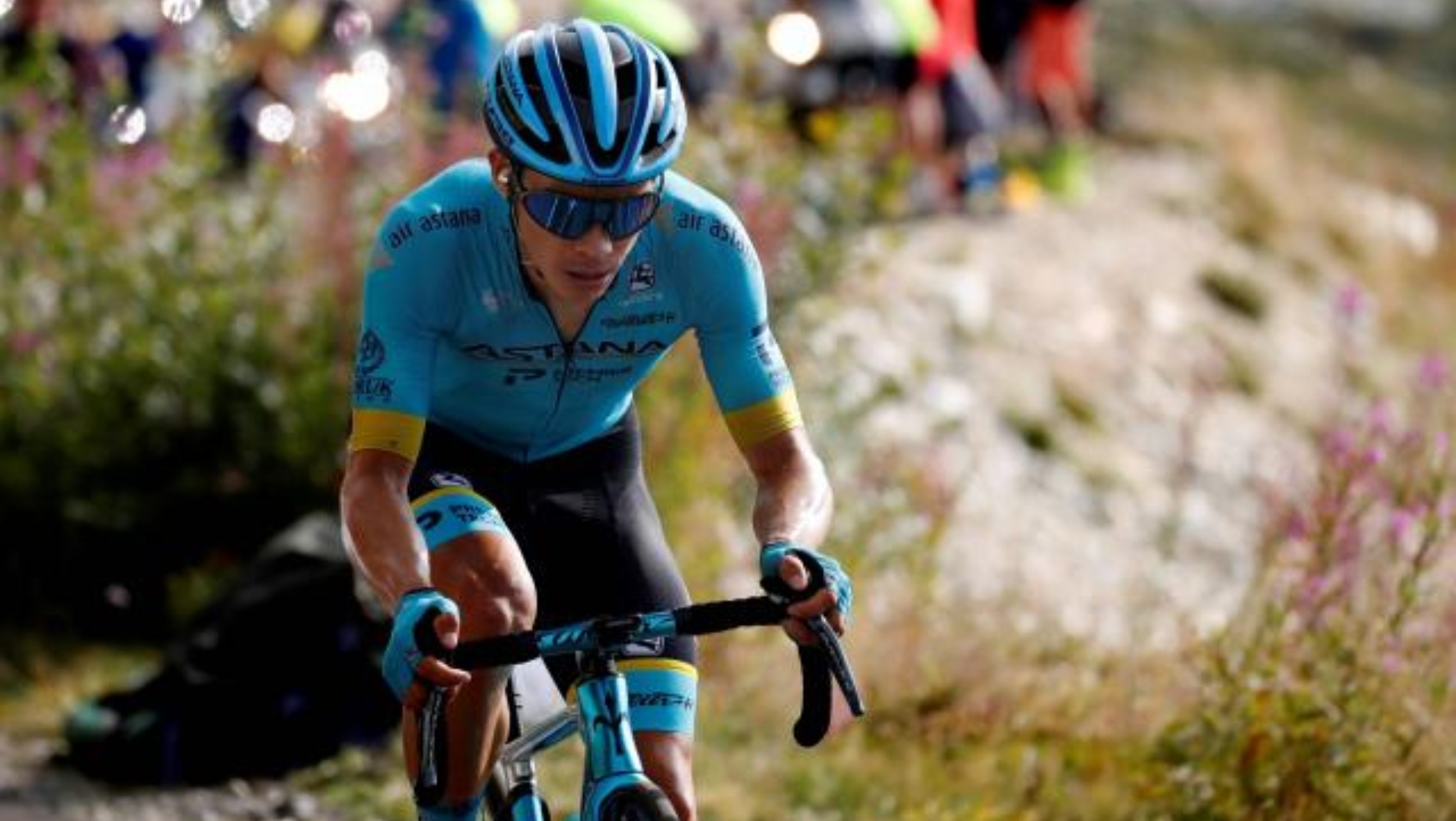 Miguel Ángel López corriendo con Astana