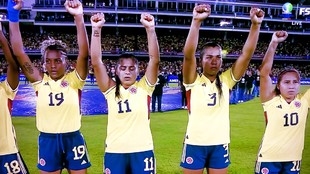 Protesta de la Selección Colombia femenina.