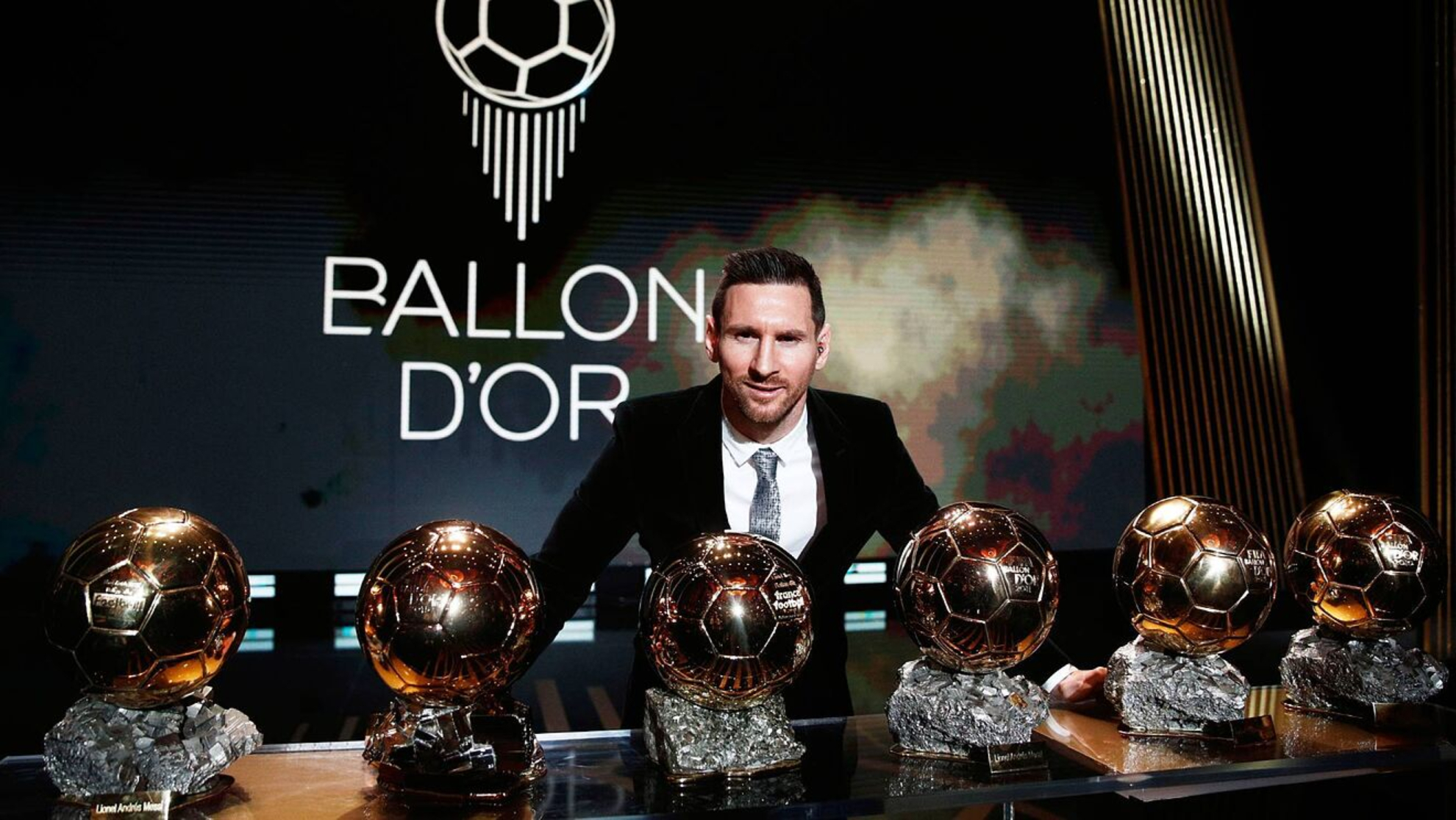 Lionel Messi en la gala del Balón de Oro 2021