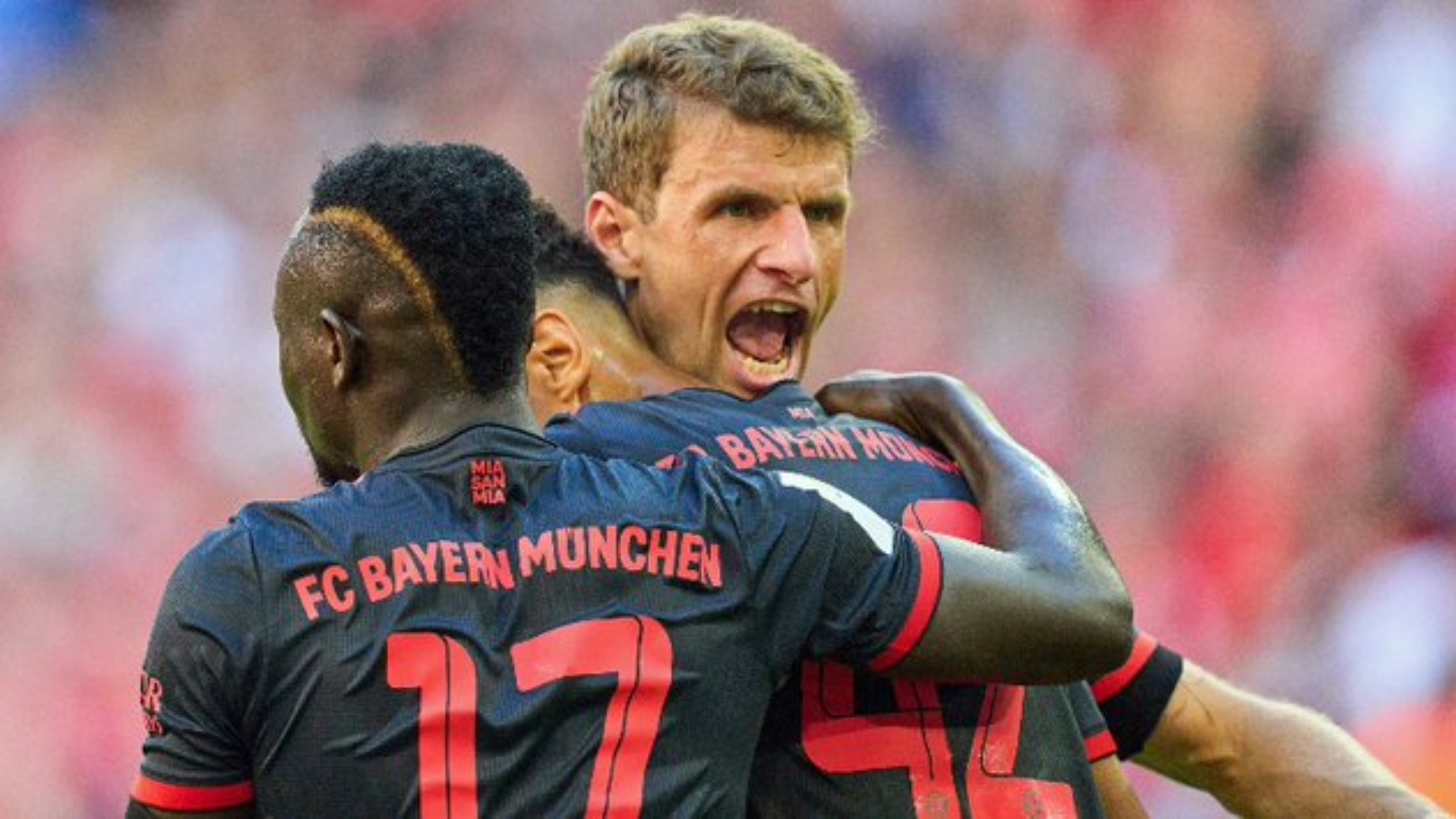 Bayern Munich celebrando en la Bundesliga.