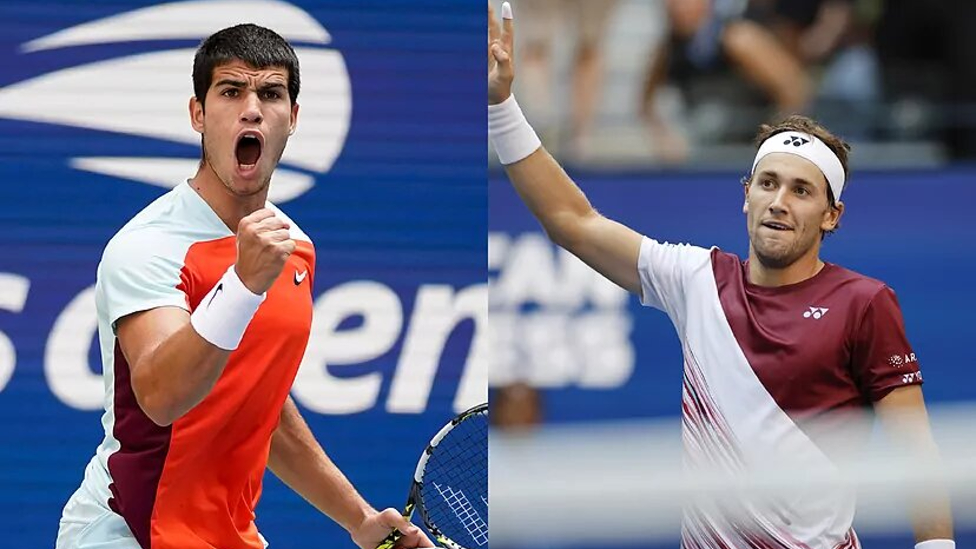 Carlos Alcaraz y Casper Ruud, finalistas del US Open.