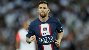 Messi durante un partido del PSG.