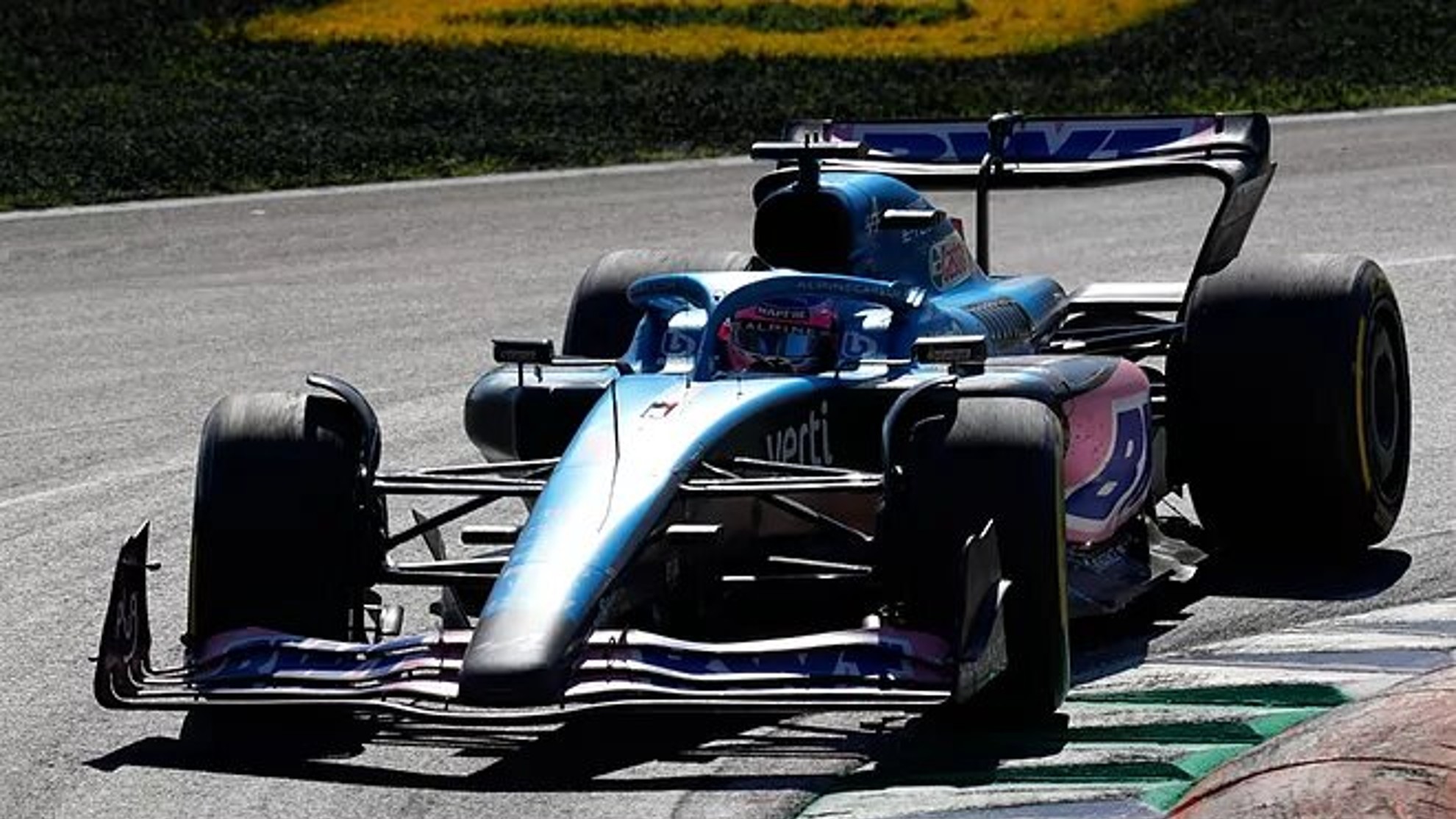 Fernando Alonso antes de abandonar en el Gran Premio de Italia
