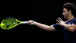 El tenista del equipo serbio de Copa Davis, Miomir Kecmanovic