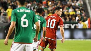James, durante el partido ante México