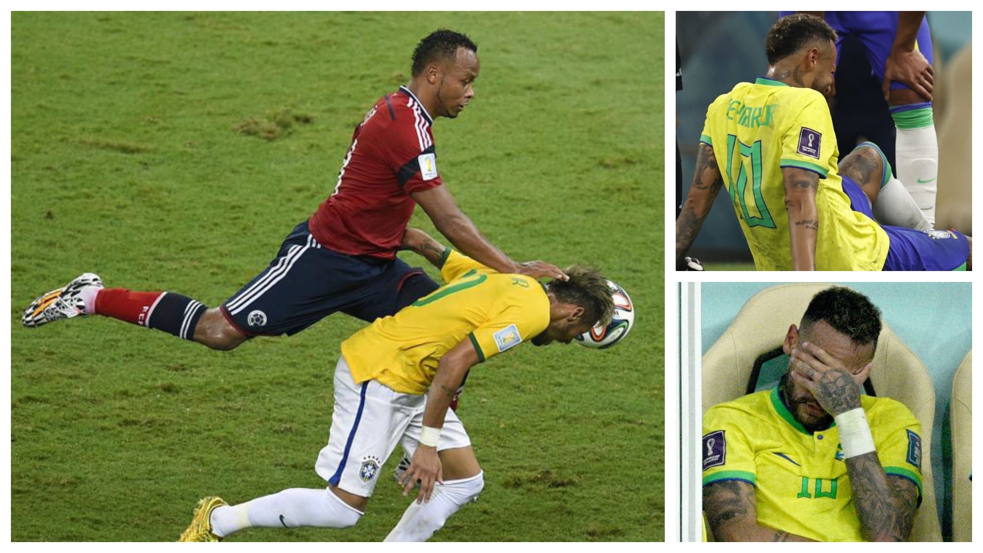 Camilo Zúñiga y la infracción que sacó del todo a Neymar de Brasil...