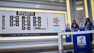Imagen del sorteo de la Liga BetPlay I-2023 realizado anoche.