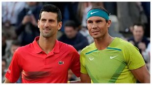 Djokovic y Nadal, antes de un partido