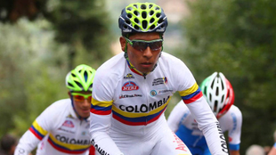 Nairo Quintana con la Selección Colombia en el Mundial de Ruta 2018