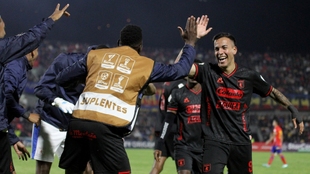 Facundo Suárez celebra su segundo gol en la noche